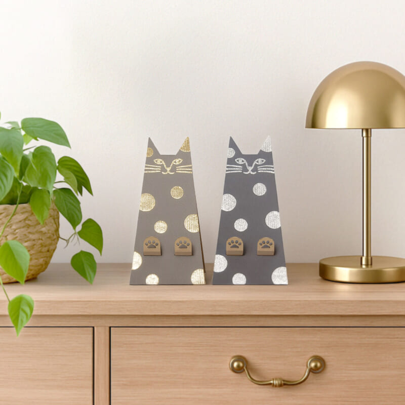Glitter Cat Gold/Silver